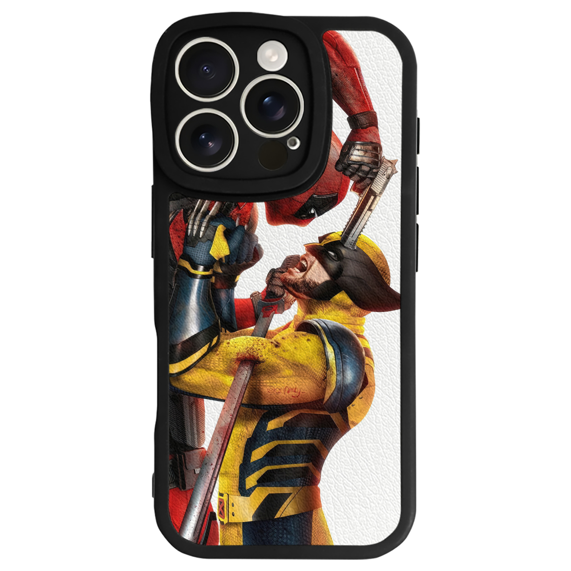 （画像用） Deadpool デッドプール 【iPhone 16シリーズ対応】シリコンスマホケース（レザー調） 材質：シリコン